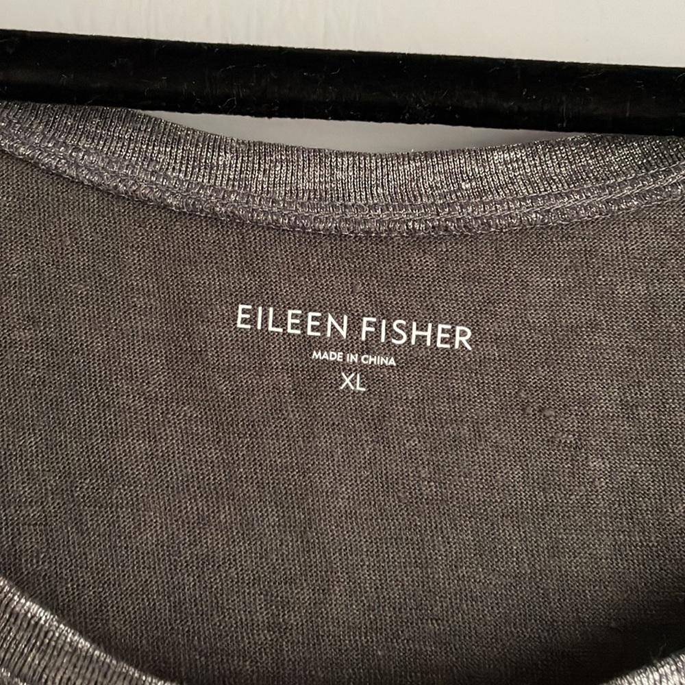 Eileen Fisher linen u- neck long tank, size XL, new - Picture 4 of 7